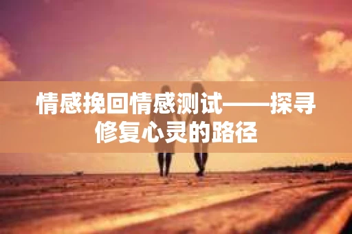 情感挽回情感测试——探寻修复心灵的路径
