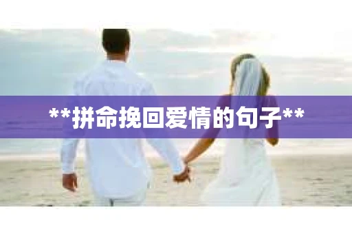 **拼命挽回爱情的句子**