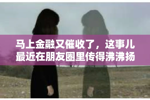 马上金融又催收了，这事儿最近在朋友圈里传得沸沸扬扬。说实话，我也有点好奇，这马上金融到底是怎么回事？催收又是怎么一回事？今天，我就来跟大家聊聊这个话题。