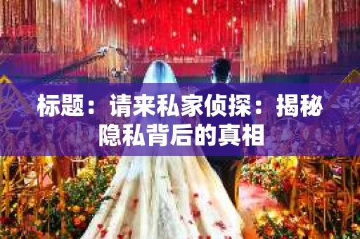 标题：请来私家侦探：揭秘隐私背后的真相