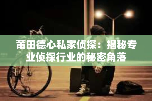 莆田德心私家侦探：揭秘专业侦探行业的秘密角落