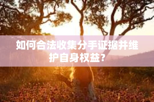 如何合法收集分手证据并维护自身权益？