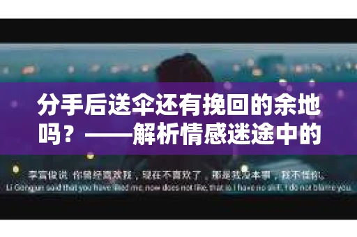 分手后送伞还有挽回的余地吗?——解析情感迷途中的决策 分手后送伞还有挽回的余地吗?——解析情感迷途中的决策
