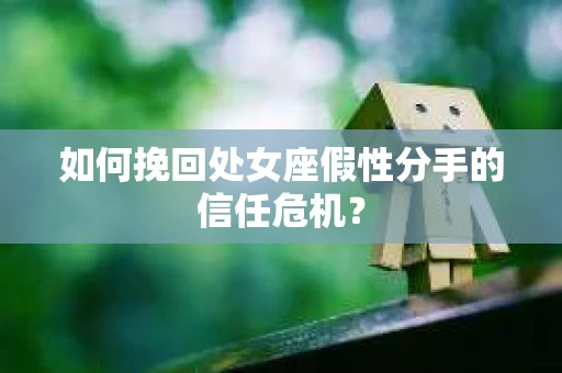 如何挽回处女座假性分手的信任危机？