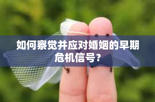如何察觉并应对婚姻的早期危机信号？