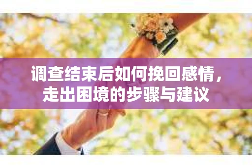 调查结束后如何挽回感情，走出困境的步骤与建议